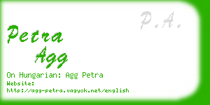 petra agg business card
